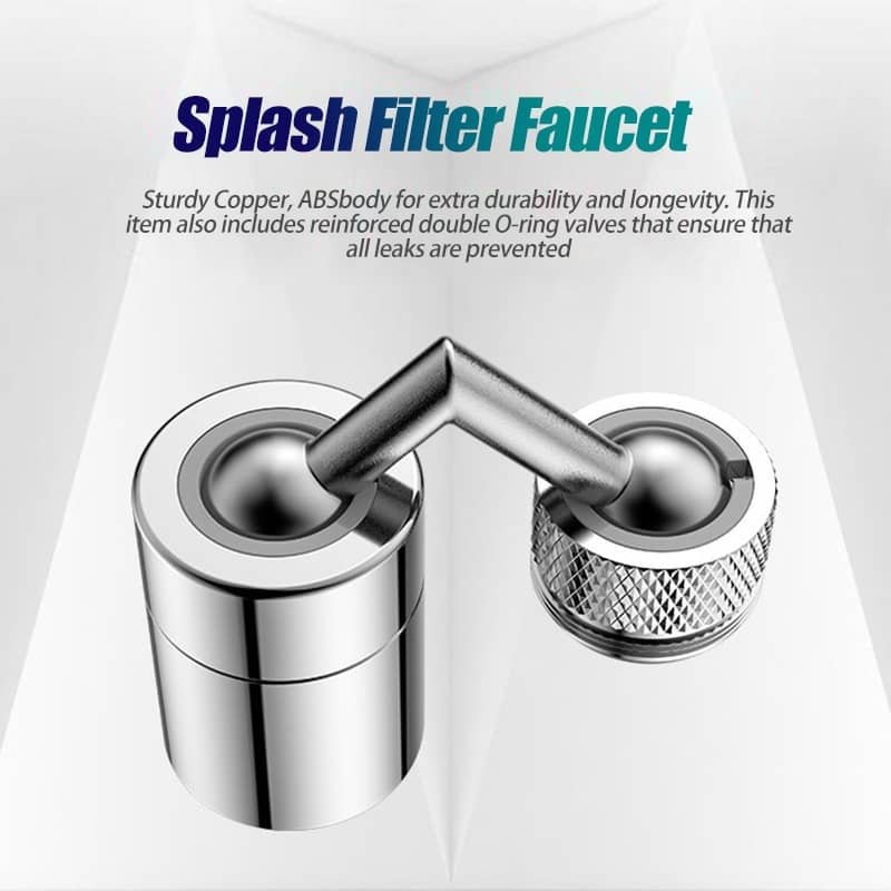 Splash filter faucet